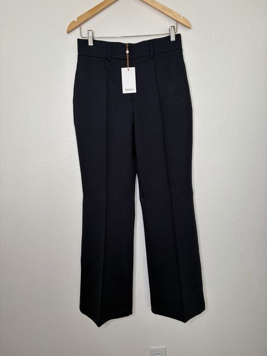 Quince Pants - NWT Quince Ultra Stretch Ponte Flare Leg Pant in Navy Minimalist Chic